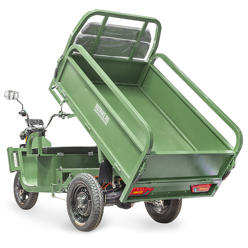 Грузовой электротрицикл Rutrike Партнёр 1500 48V1200W Зеленый 4