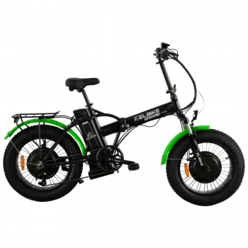 Электровелосипед Elbike Taiga 3 Twix 2000 черно-зеленый